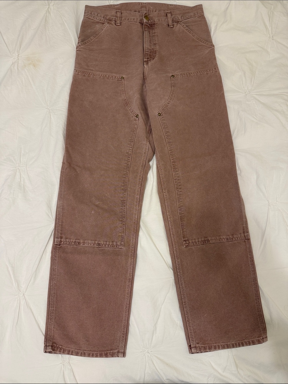 Carhartt WIP Straight-Leg Pants in Faded Brown